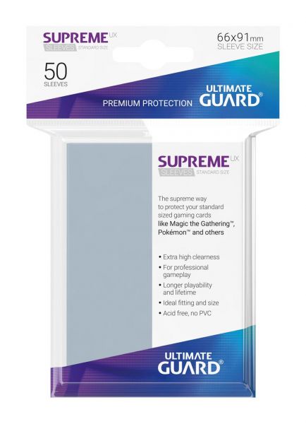 Supreme UX Sleeves Standard Size Transparent